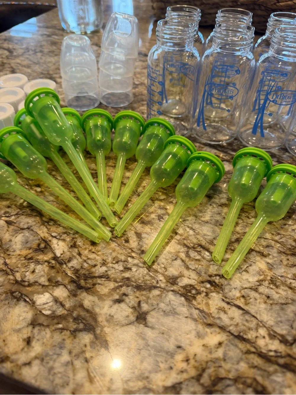 Dr. Browns Glass Baby Bottle Lot—anti colic/anti reflux